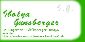 ibolya gunsberger business card